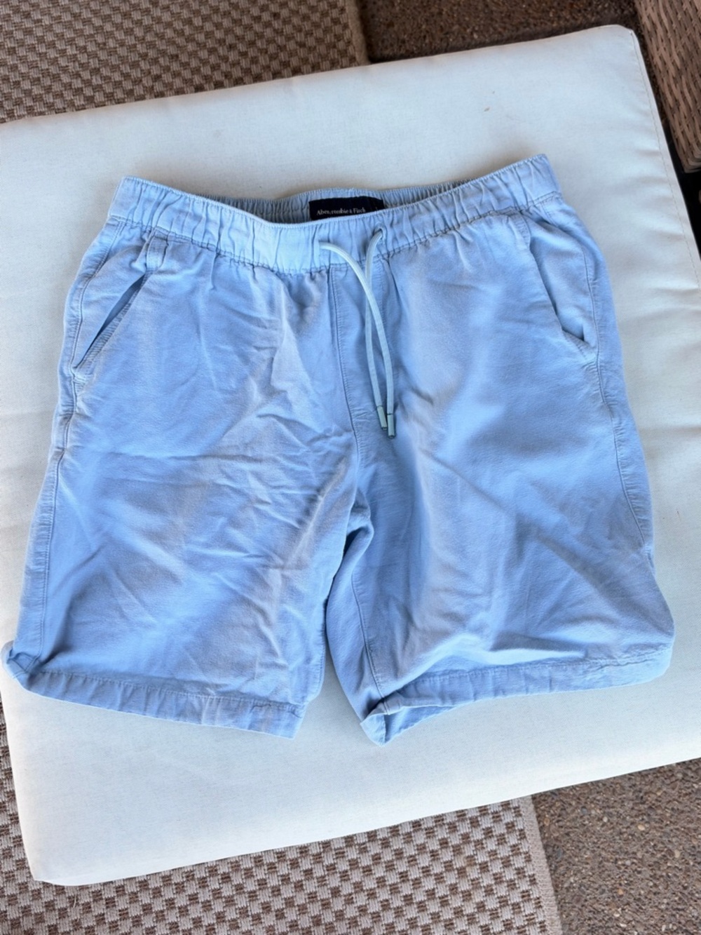 Abercrombie & Fitch Light Blue Drawstring Shorts